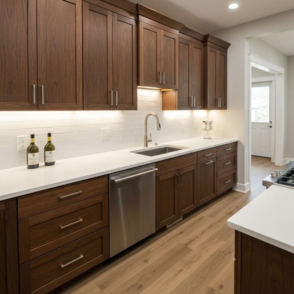 Kitchen Remodeling project: Custom Kitchen Renovation. Complete kitchen transformation with custom cabinetry and modern finishes